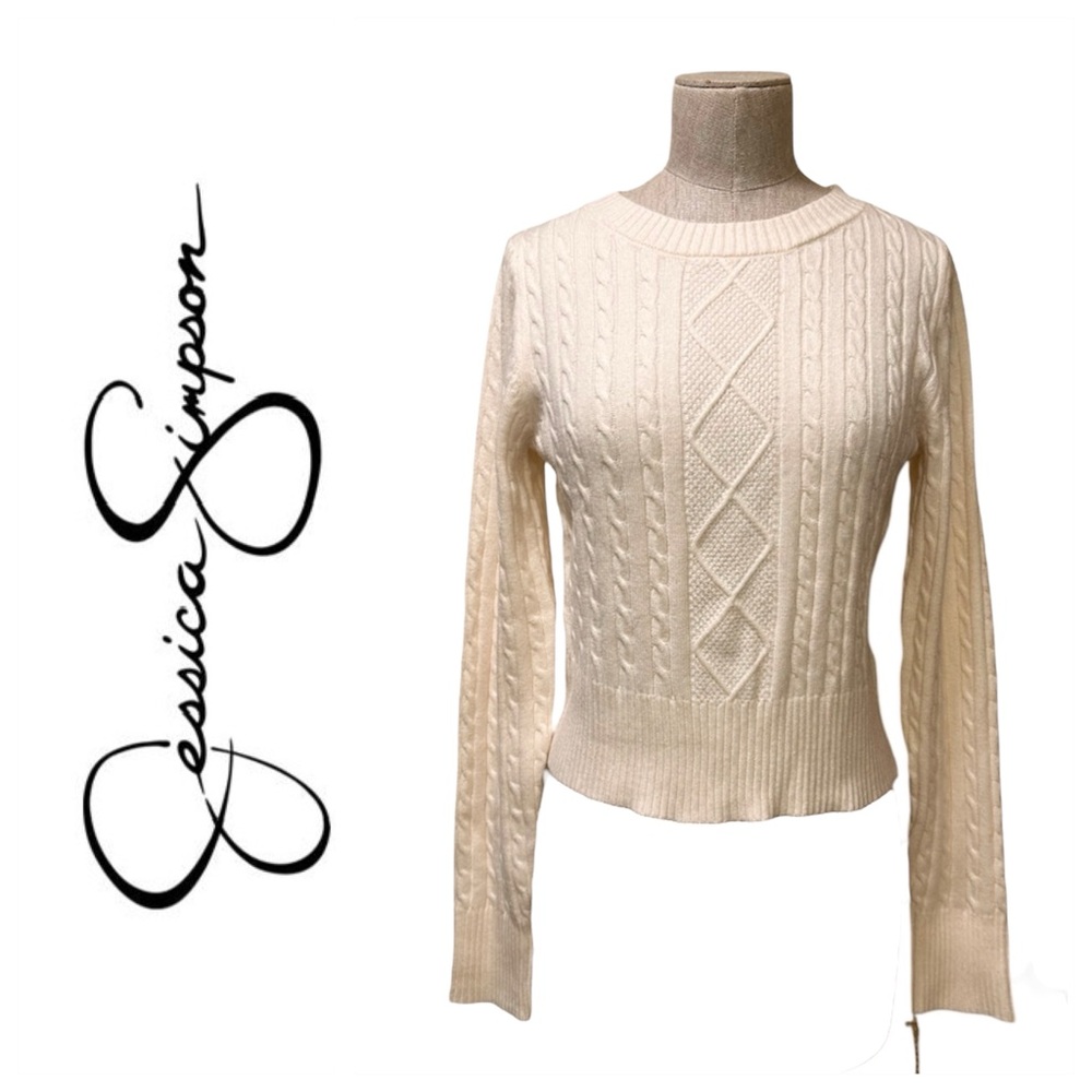 *NEW* Jessica Simpson Ivory Cable Knit Sweater